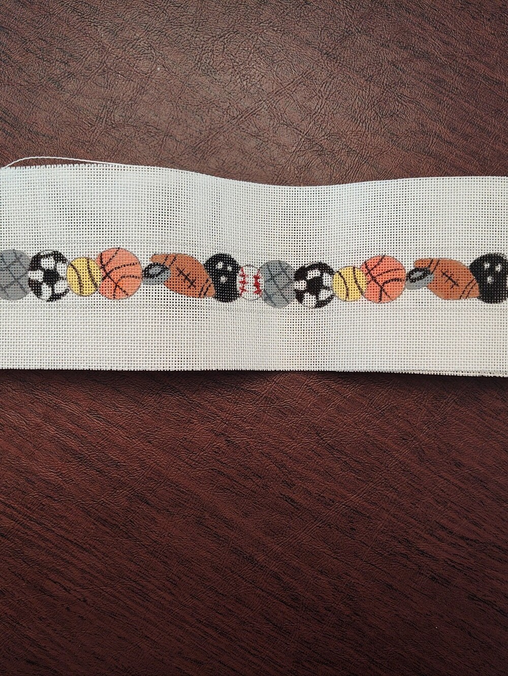 # 1 Sport Paraphernalia Needlepoint Belt Canvas